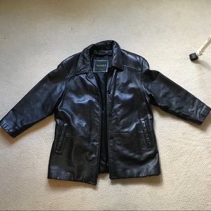 Danier Oversized Vintage Leather Jacket